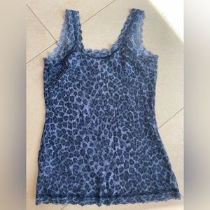 Hanky Panky camisole, size S, blue leopard print